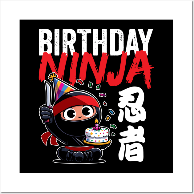 Cute Birthday Ninja Wall Art by DetourShirts